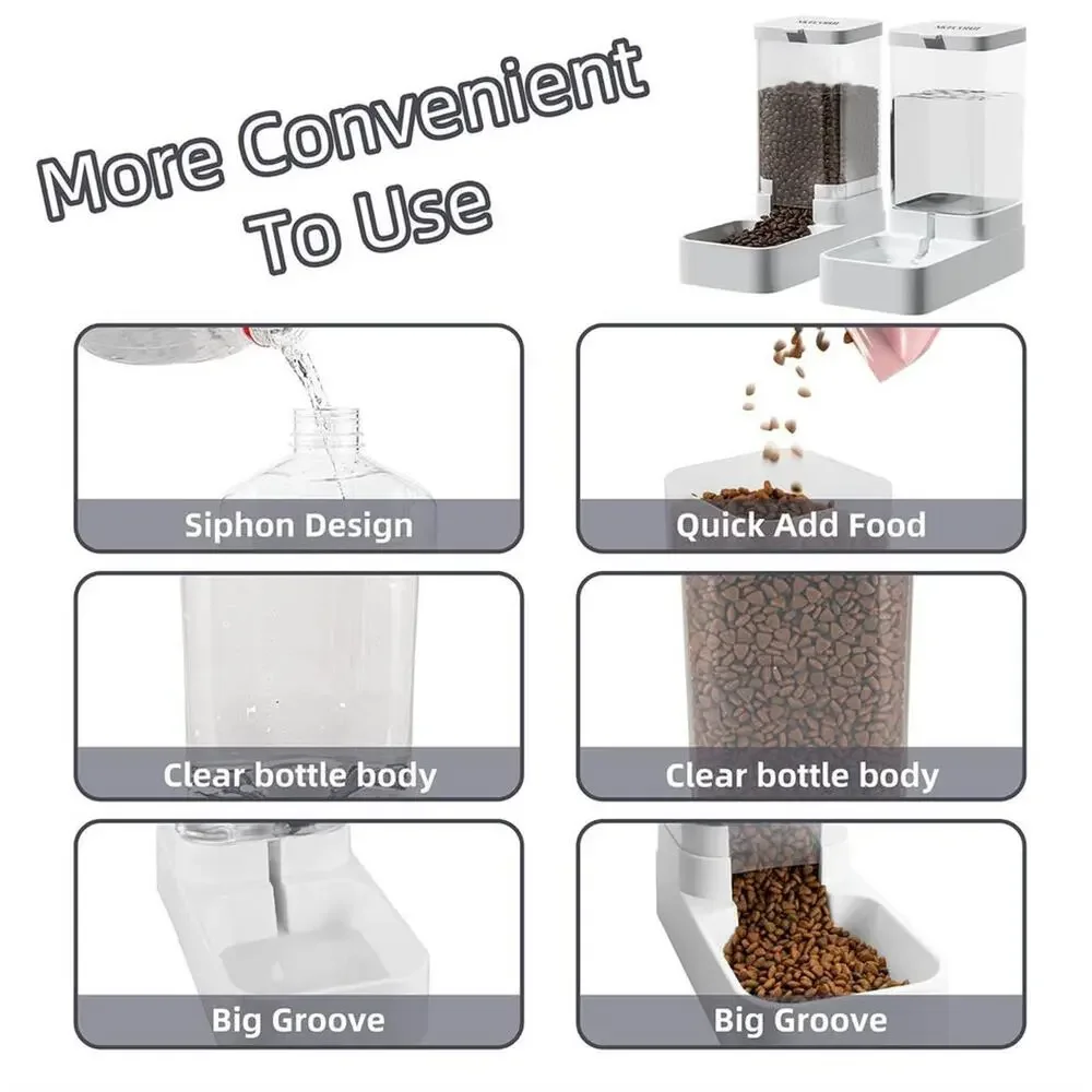 NEW IN BOX! NKECORJI Automatic Pet Food and Water Dispenser Set